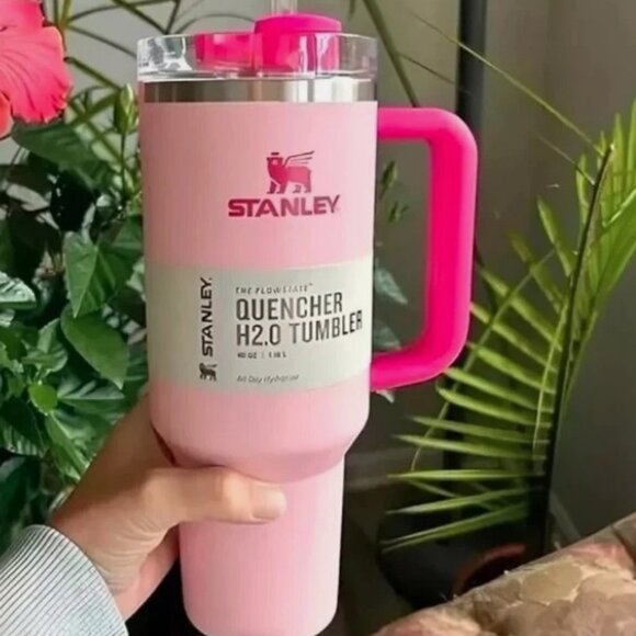 Flamingo Barbie pink Stanley Quencher H2.0 FlowState Tumbler 40oz